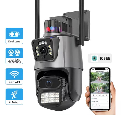 Camara Domo Wifi - Doble Lente Con Alarma