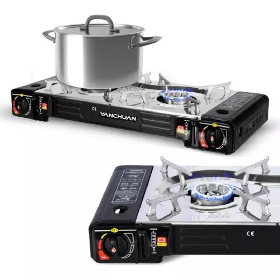 Cocinilla Portatil A Gas 2 Hornillas Par