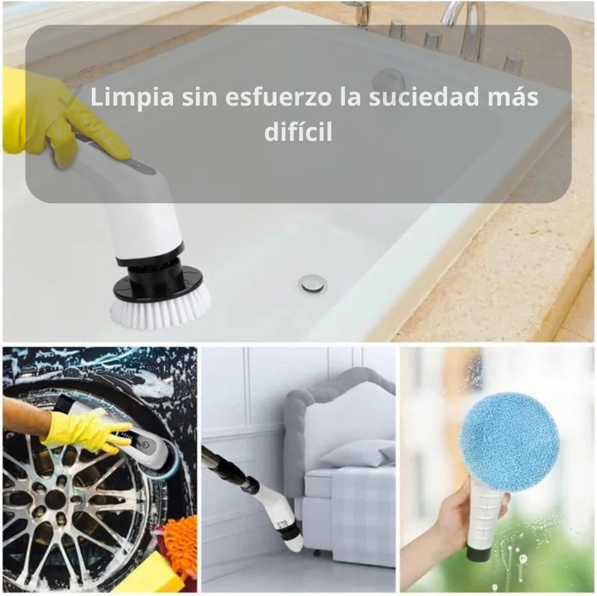 🧼 Cepillo TurboClean™ | Elimina la Suciedad en Segundos
