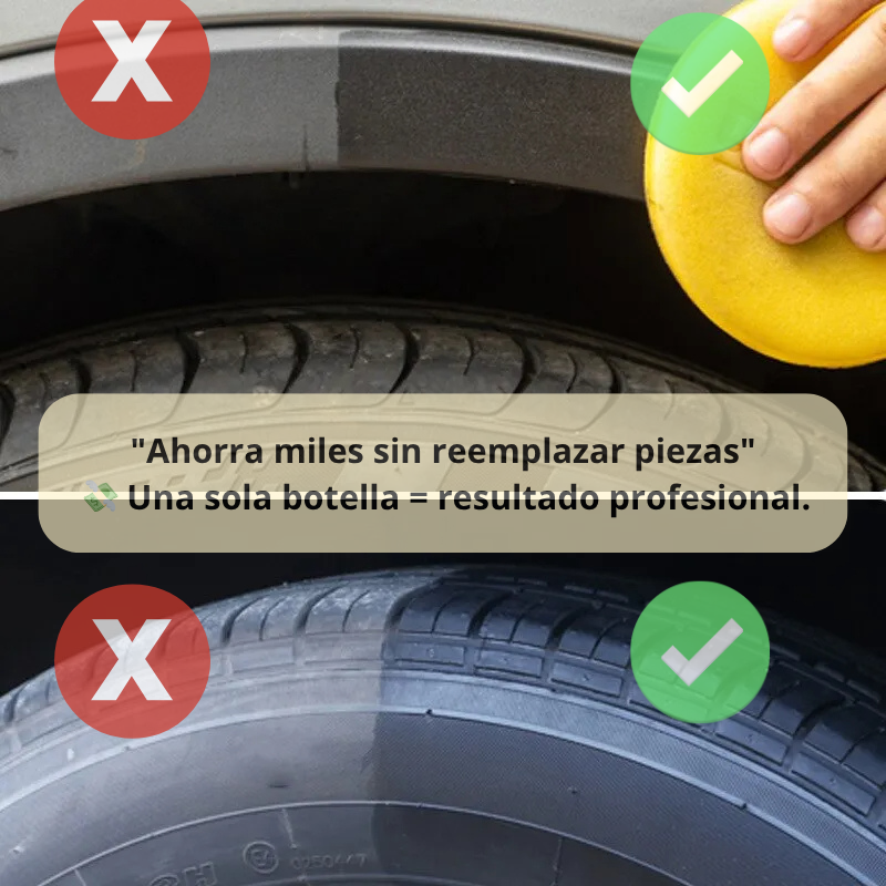 🏁 ¡Recupera el Brillo y Color Original de tu Auto! Restaurador de Plásticos Negros - 120ml