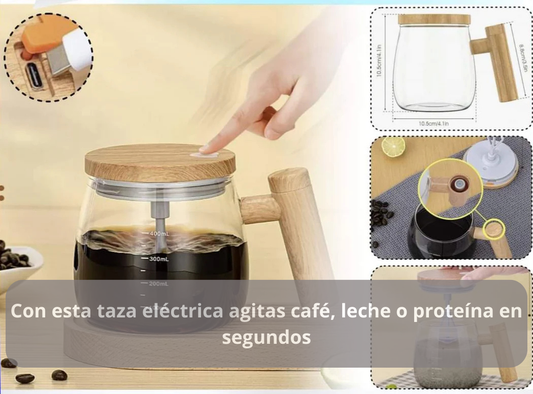 🌀 Taza Mug Eléctrico Con Mezclador Automático 400ml Té Café